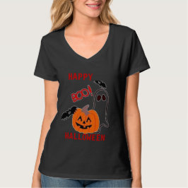 TEE SHIRT WOMENS BOO T-SHIRT HALLOWEW