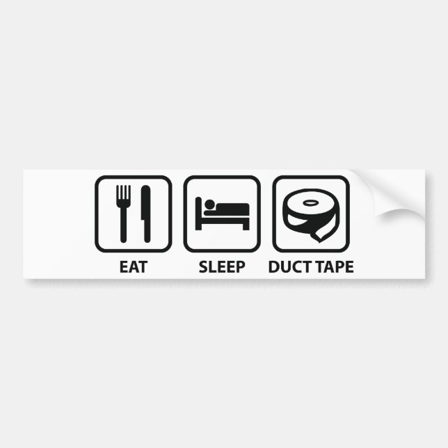 Tee Sleep Duct Tape Autoaufkleber (Vorne)