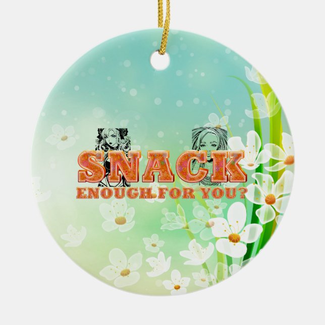 TEE Snack Genug Keramik Ornament (Vorne)