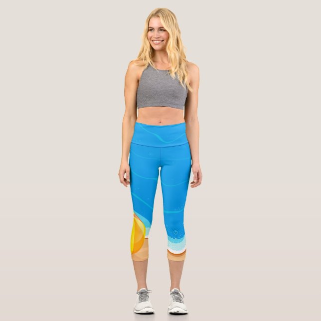 TEE Strand Geboren Capri Leggings (Vorderseite)