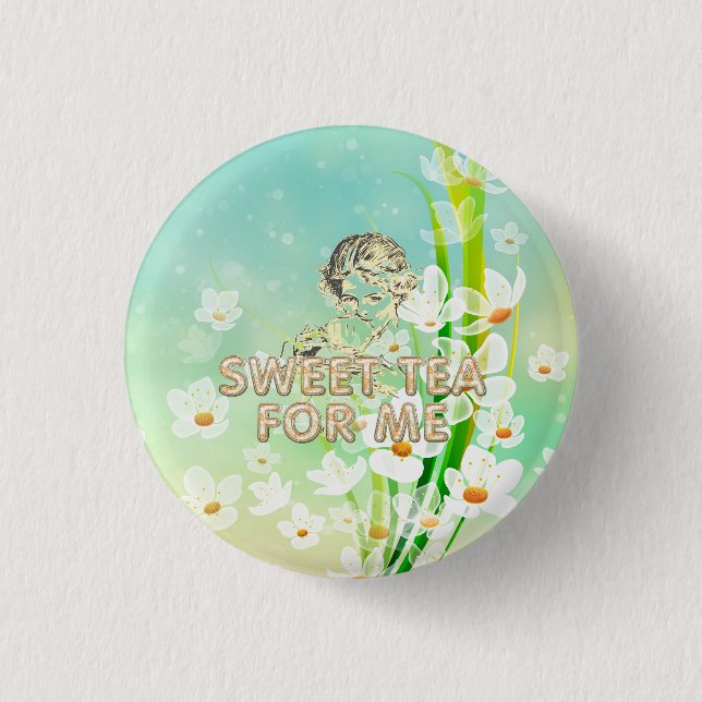 TEE Süßer Tee für mich Damen T-Shirts Button (Vorderseite)