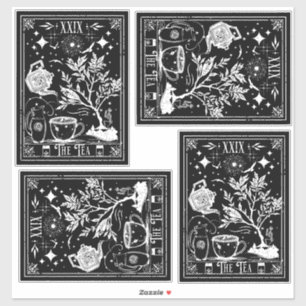 Tee-Tarot-Karten Aufkleber
