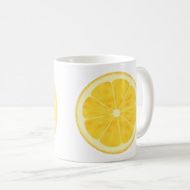 Tee-Tasse - Lemon Slice Kaffeetasse (VorderseiteRechts)