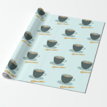 Tee-Tasse und Untertassen-Packpapier