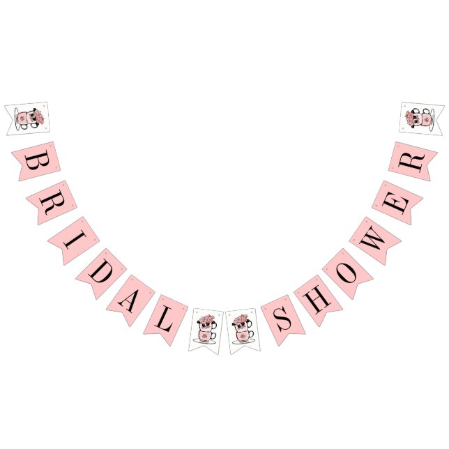 Tee Teacup Blume Brautparty Banner (Alle)