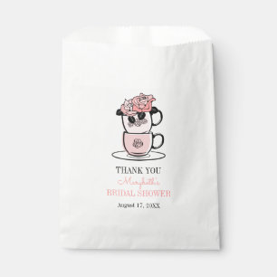 Tee-Teacup-Blume Brautparty Bevorzugung Taschen Geschenktütchen
