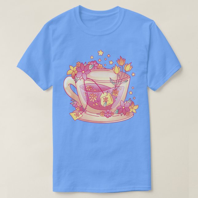 Tee-Teacup-Blume T-Shirt (Design vorne)