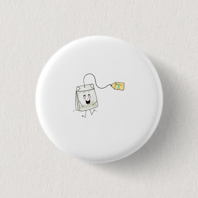 Tee Thema, Teeliebhaber, Teebeutel Button (Vorderseite)
