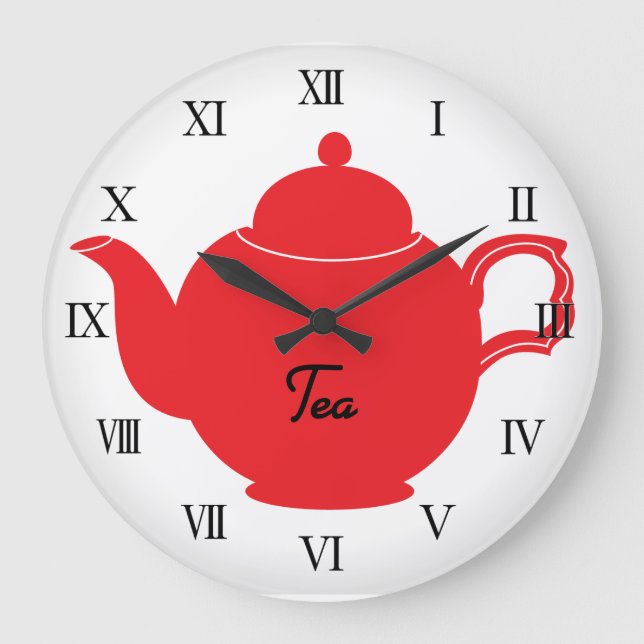 Tee Time Kitchen Clock Große Wanduhr (Vorderseite)