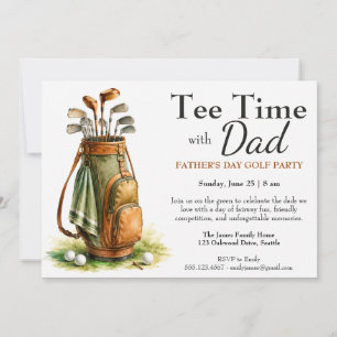 Tee Time mit Papa - Vatertags-Golfparty zum Bearbe Einladung