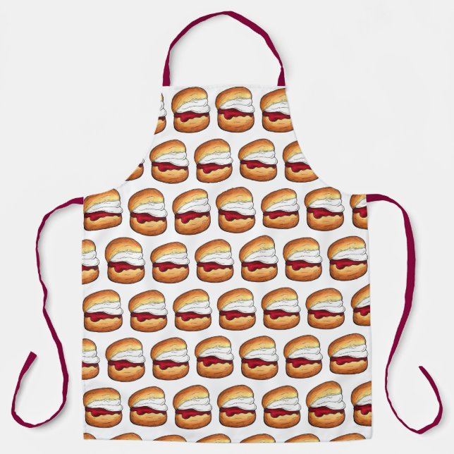 Tee Time Scone Clotted Cream Jam UK British Food Schürze (Vorderseite)