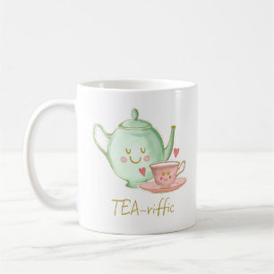 Tee-tolll, Teekanne, Teetasse, Herz & Rosen Tasse