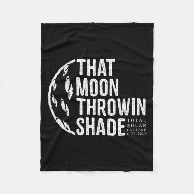 Tee Totale Sonnenfinsternis 2017 Mond Fleecedecke (Vorderseite)