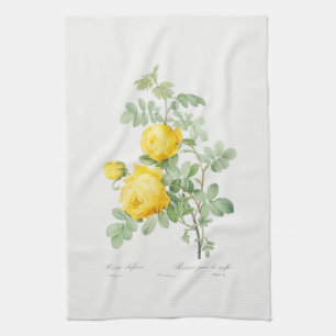 TEE-TOWEL: REDOUTÉ: YELLOW ROSE GESCHIRRTUCH