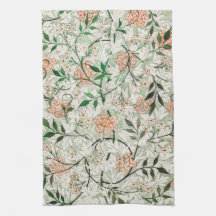 TEE-TOWEL: WILLIAM MORRIS: GREEN JASMINE
