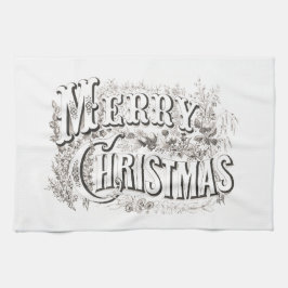 TEE-TOWELT MIT VINTAGEN "MERRY CHRISTMAS" GESCHIRRTUCH