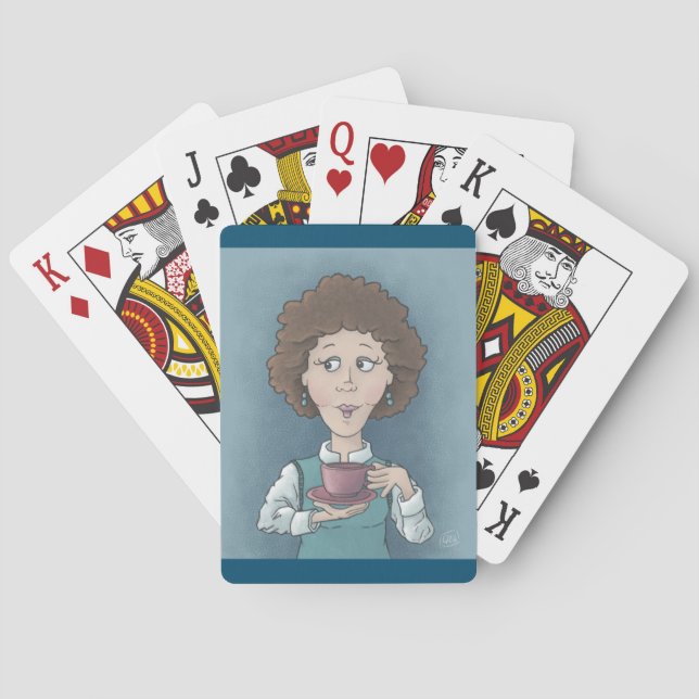 Tee trinken Klassische Spielkarten (Rückseite)
