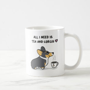 Tee u. Corgis [schwarzköpfige Tri] Tasse