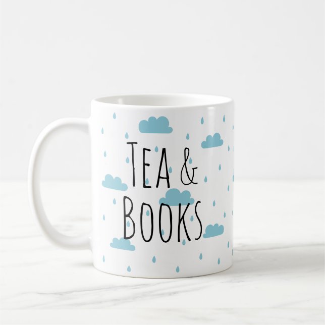 Tee und Bücher Kaffeetasse (Links)