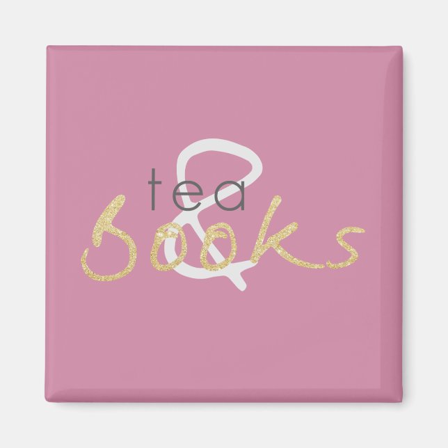 Tee und Bücher Magnet (Vorne)