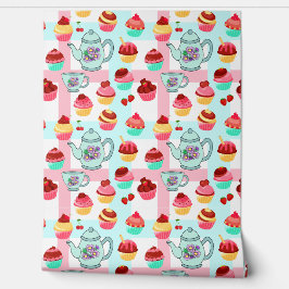 Tee und Cupcakes Tapete