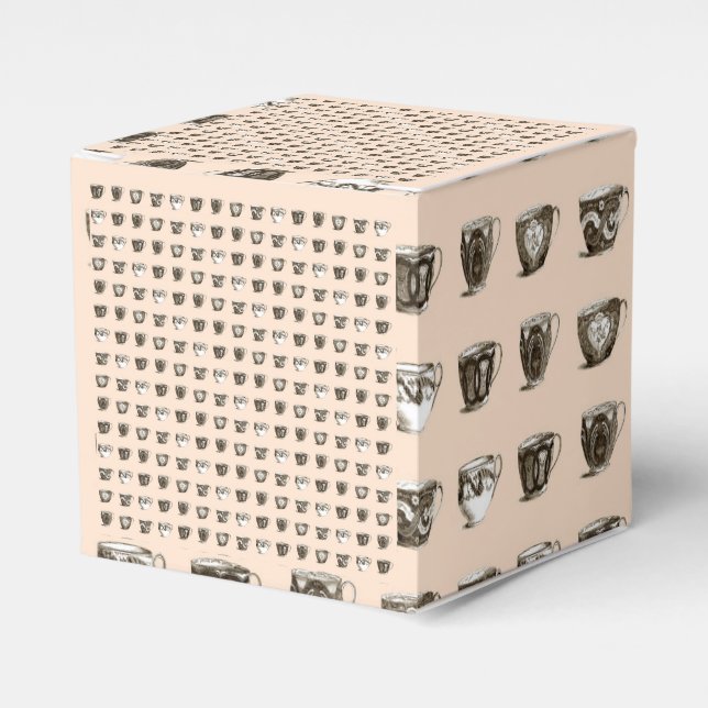 Tee- und Kaffeekuchen auf Peach Geschenkschachtel (Vorderseite)