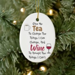 Tee und Keramik Ornament