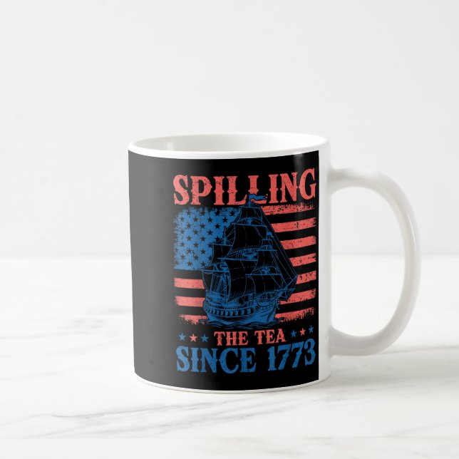 Tee verschütten seit 1773 Geschichtslehrer 4. Kaffeetasse (Rechts)
