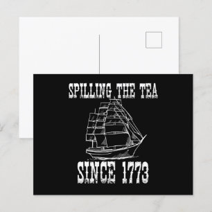 Tee verschütten seit 1773 Juli Geschichtslehrer Postkarte