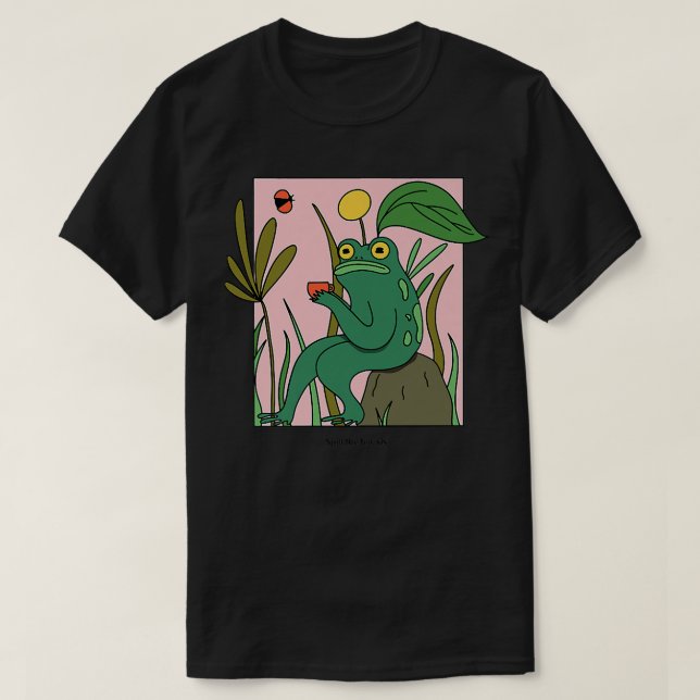 Tee verschütten, sisFunny Sassy FrogKernmesse (Design vorne)