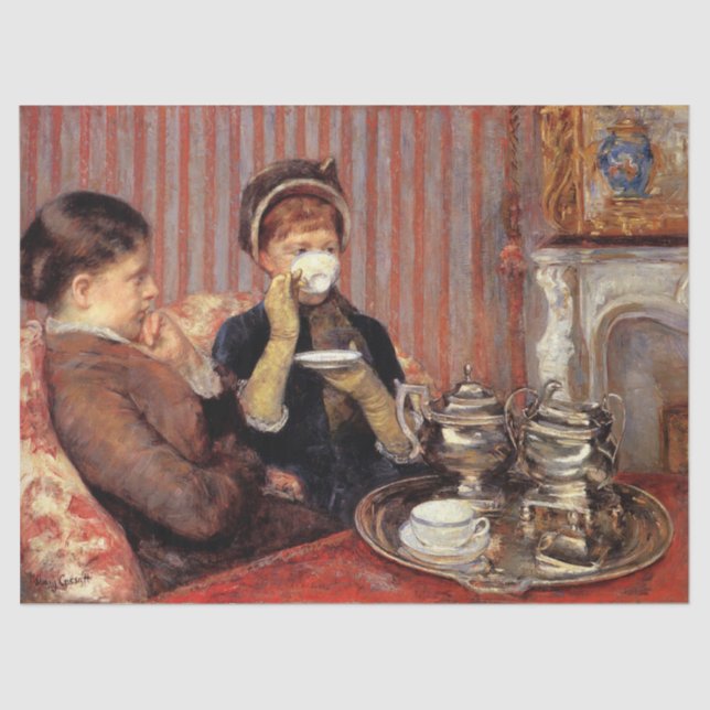 Tee von Mary Cassatt Tissue Seidenpapier (Vorderseite)