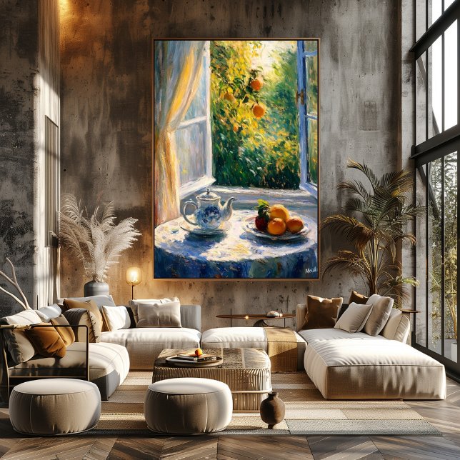 Tee von Sunlit Window mit Citrus - Impressionist Poster (Von Creator hochgeladen)
