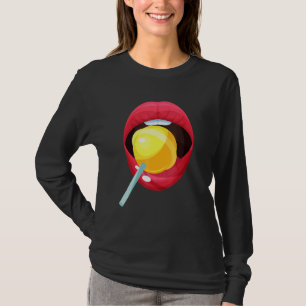 Tee weibliche Candy-Mund-Süßigkeiten-Set-Frau-Rote