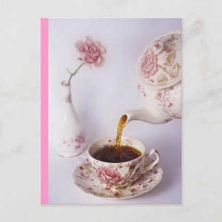 Tee-Zeit Postkarte