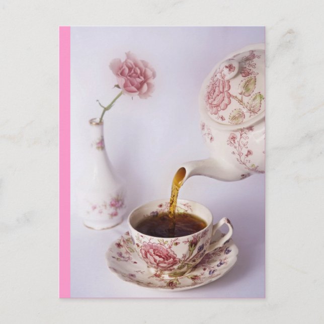 Tee-Zeit Postkarte (Vorderseite)