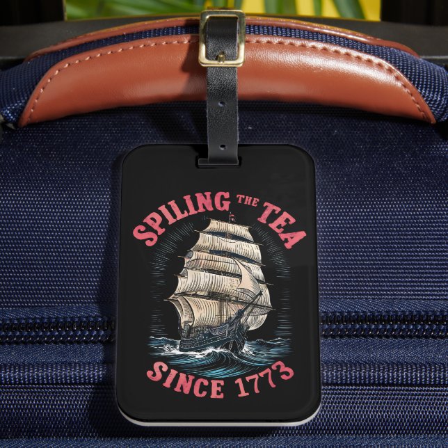 Teeausbreitung Seit 1773 4. Juli Gepäckanhänger (Vorderseite Insitu 2)