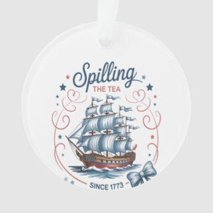 Teeausbreitung seit 1773 4. Juli Patriotik Ornament