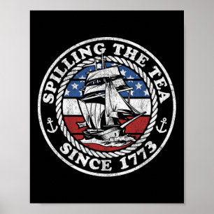 Teeausbreitung seit 1773 Funny US History lehrt Poster