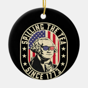 Teeausbreitung seit 1773 - George Washington Keramik Ornament