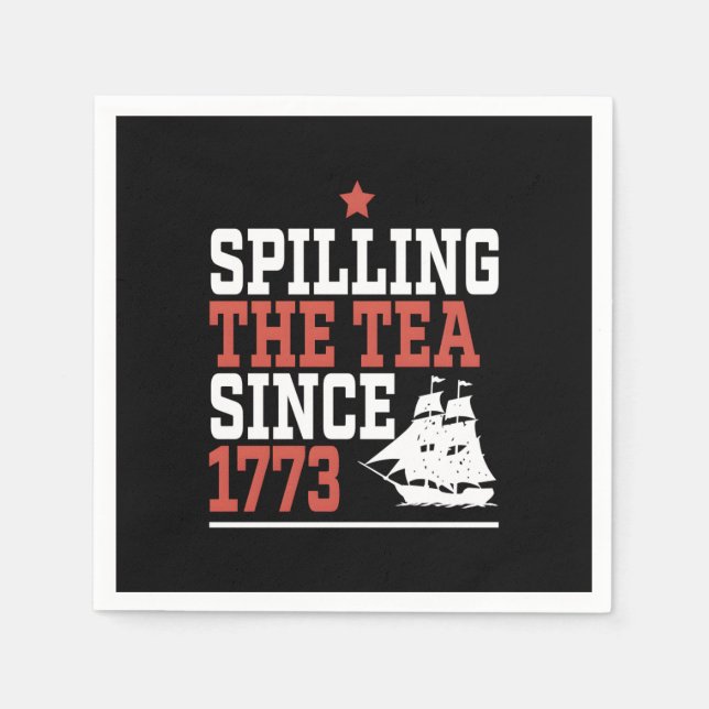 Teeausbreitung seit 1773 Gewitter-Meme Serviette (Vorderseite)