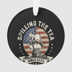 Teeausbreitung seit 1773 Patriotik 4. Juli Ornament