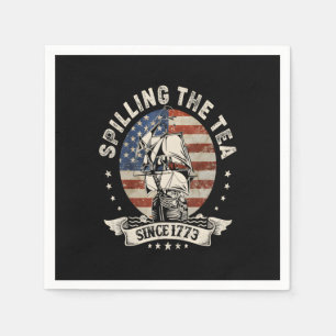 Teeausbreitung seit 1773 Patriotik 4. Juli Serviette
