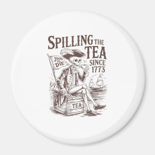 Teeausbreitung seit 1773 Patriotischer Amerikaner  Magnet