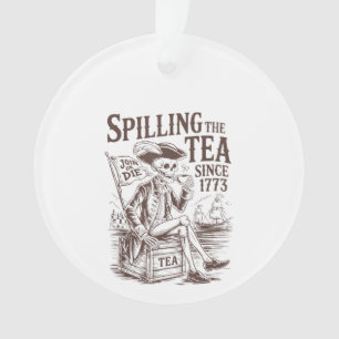 Teeausbreitung seit 1773 Patriotischer Amerikaner Ornament