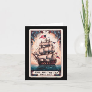 Teeausbreitung seit 1773 Tarot Card 4. Juli Karte