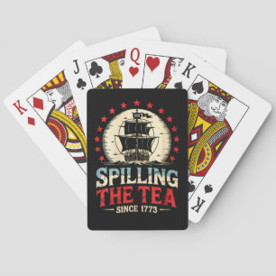 Teeausbreitung seit dem 4. Juli 1773 Vintag Spielkarten