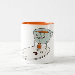 Teebagger-Schalen-und Platten-Küchen-Spaß Zweifarbige Tasse
