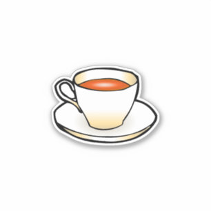 Teebecher Aufkleber