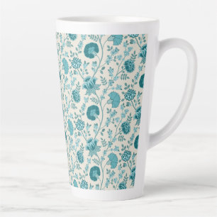 Teebecher mit floralen Mustern auf Creme Milchtasse
