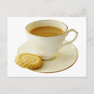 Teebecher mit Keks Postkarte